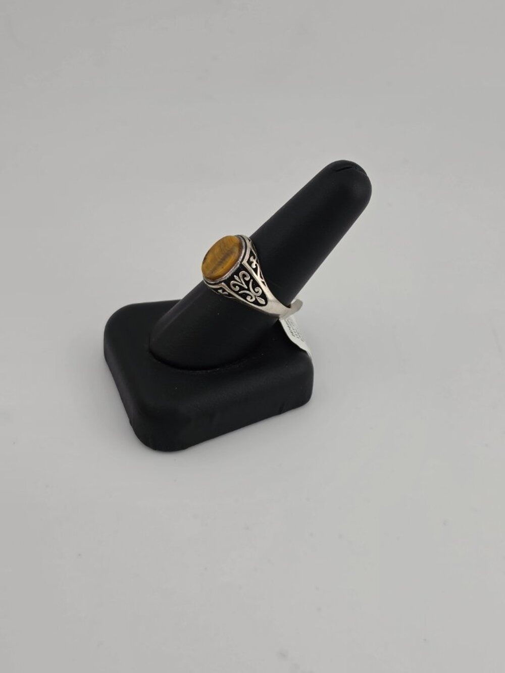 Sterling Silver 925 Tiger Eye Gemstone Statement Ring - Picture 7 of 8